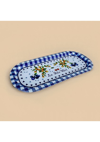 Home 6'lı Oval Sunumluk Dolce Vita Tepsi Seti - Karışık Desen modelleri