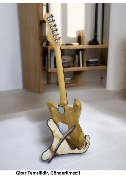 Ahşap Klasik Akustik Elektro Gitar Standı - Natural fiyatları