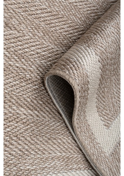 Shine Bej-Krem Kaymaz Taban Bordür Yolluk Sisal Hol Koridor Halısı Kolay Temizlenebilir Kilim halı yolluk modelleri