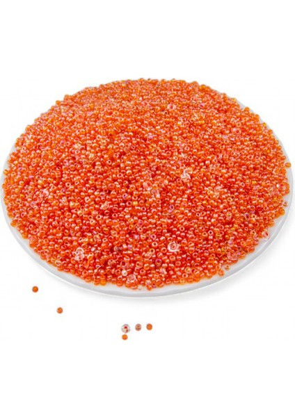 Şeker Turuncu (11/0) 2 mm Kum Boncuğu 100 gr