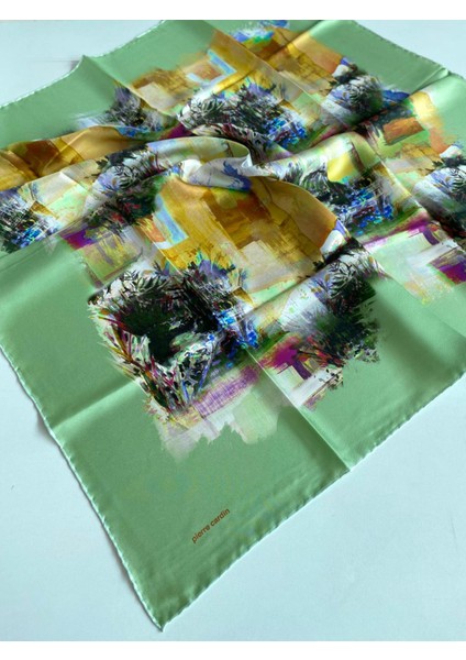 Tivil İpek Eşarp 8074438 - 951 - 48730 Yeşil Karışık Desen