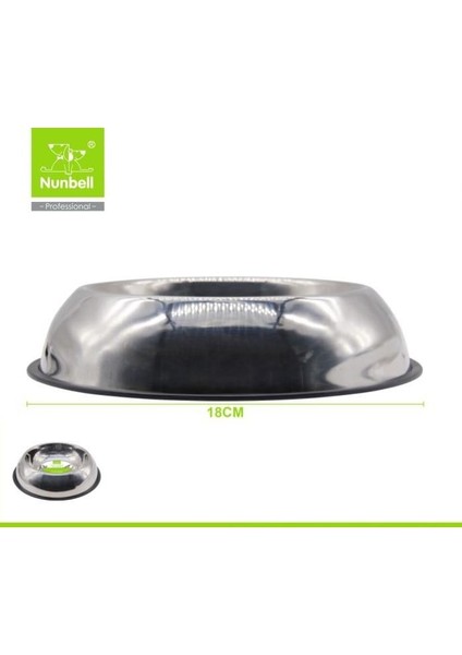 Çelik Oval Mama ve Su Kabı 18 cm