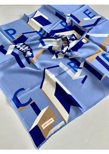 Sura İpek Eşarp 8422230 - 323 - 48710 Mavi Karışık Desen