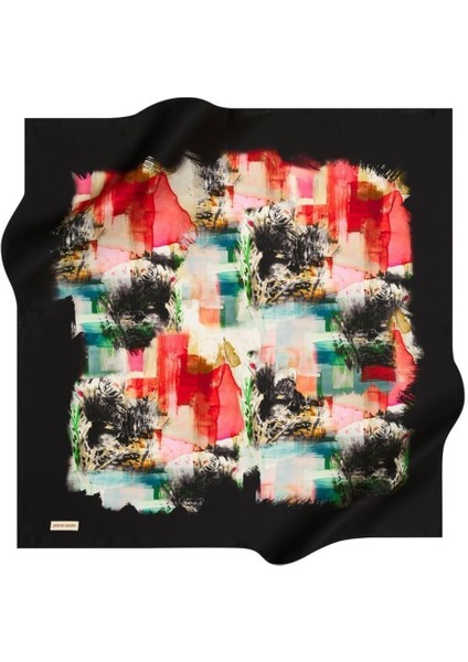 Tivil İpek Eşarp 8074438 - 912 - 48495 Siyah Karışık Desen