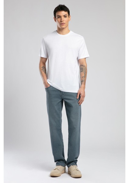 Jagger Normal Bel Dar Kesim Düz Paça Gri Erkek Jean Pantolon