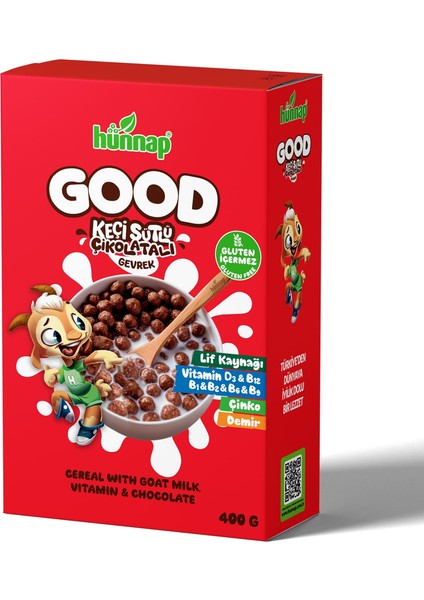 Good Keçi Sütlü Vitaminli Çikolatalı Gevrek 400 gr