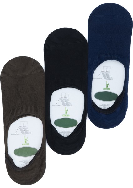 Erkek Yazlık Babet Çorap Bambu 3 Lü Topuğu Silikonlu Spor Model Terletmez Kaymaz Koku Yapmaz modelleri