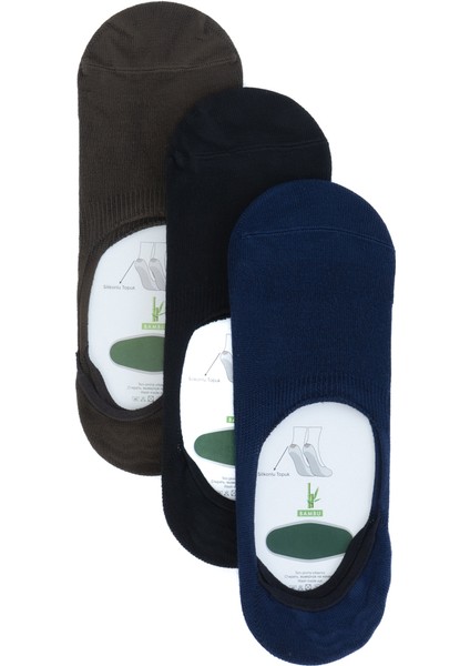 Erkek Yazlık Babet Çorap Bambu 3 Lü Topuğu Silikonlu Spor Model Terletmez Kaymaz Koku Yapmaz fırsatları