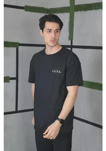 Unisex Bisiklet Yaka Baskılı Oversize T-Shirt fiyatları