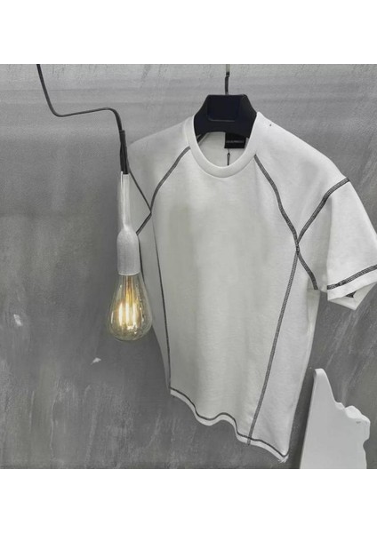 Unisex Karoyaka Dikişli Oversize T-Shirt