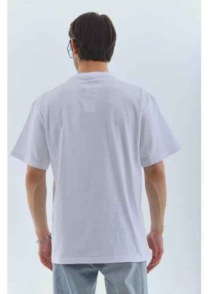 Unisex Oversize Taşlı Bisiklet Yaka T-Shirt fiyatları