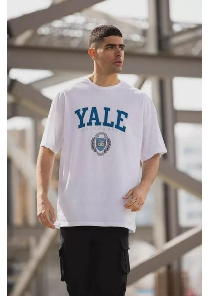 Unisex Bisiklet Yaka Baskılı Oversize T-Shirt modelleri