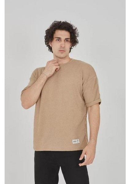Unisex Jakar Kumaş Rahat Kol T-Shirt