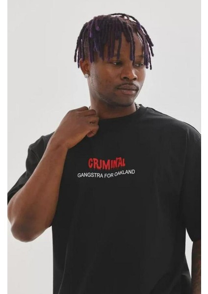 Unisex Baskılı Oversize T-Shirt
