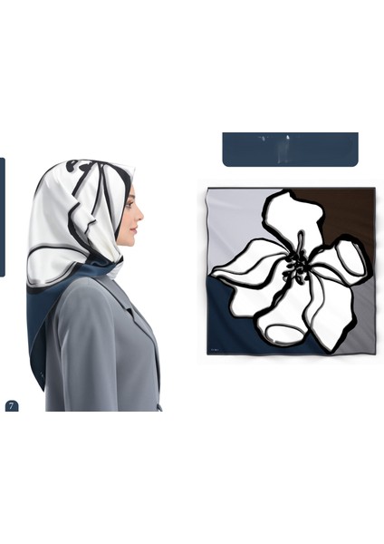 Eşarp Zems Ipek Indigo