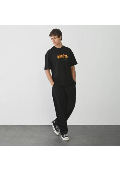 Unisex Bisiklet Yaka Baskılı Oversize T-Shirt fiyatları
