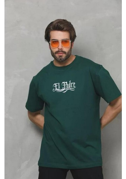 Unisex Bisiklet Yaka Baskılı Oversize T-Shirt fiyatları