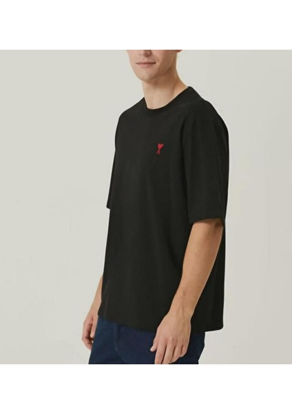 Unisex Bisiklet Yaka Baskılı Oversize T-Shirt fiyatları