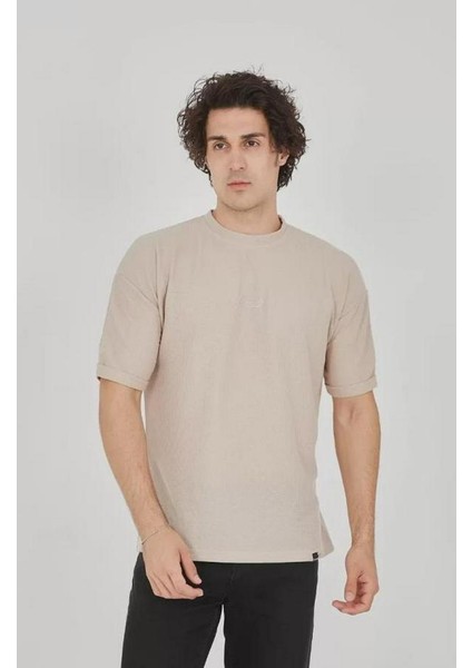 Unisex Jakar Kumaş Rahat Kol T-Shirt