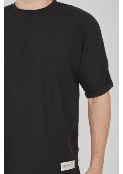 Unisex Jakar Kumaş Rahat Kol T-Shirt fiyatları