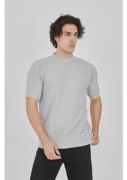 Unisex Waffle Kumaş Rahat Kol T-Shirt fiyatları