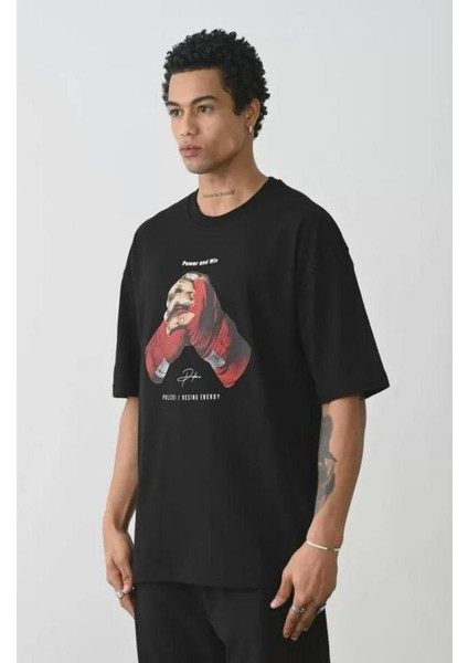 Unisex Baskılı Oversize T-Shirt