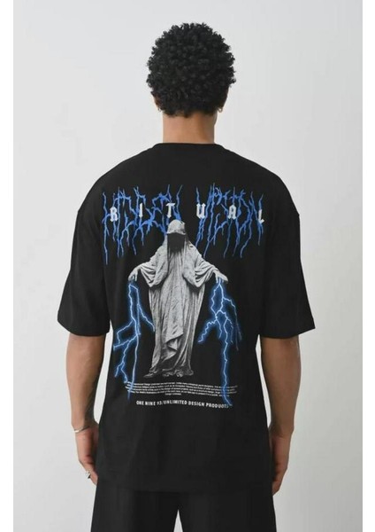 Unisex Baskılı Oversize T-Shirt