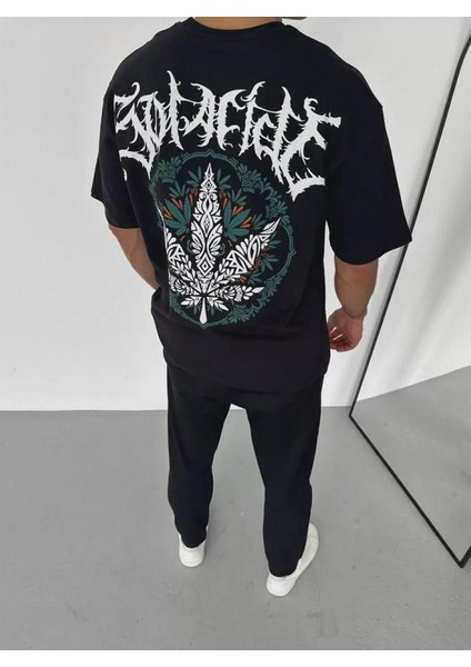 Unisex Bisiklet Yaka Baskılı Oversize T-Shirt fiyatları