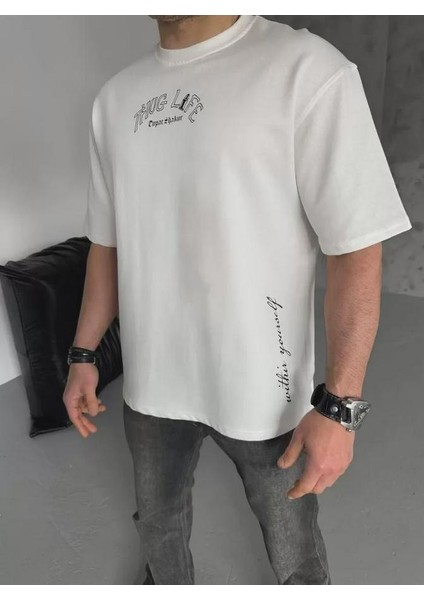 Unisex Baskılı Oversize T-Shirt modelleri