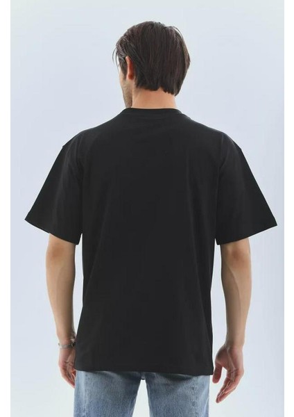 Unisex Oversize Düz Bisiklet Yaka T-Shirt fiyatları