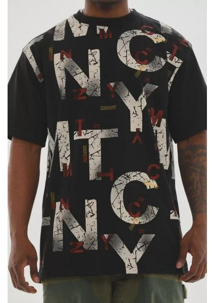 Unisex Baskılı Oversize T-Shirt