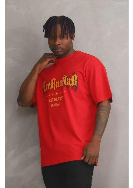 Unisex Baskılı Oversize T-Shirt