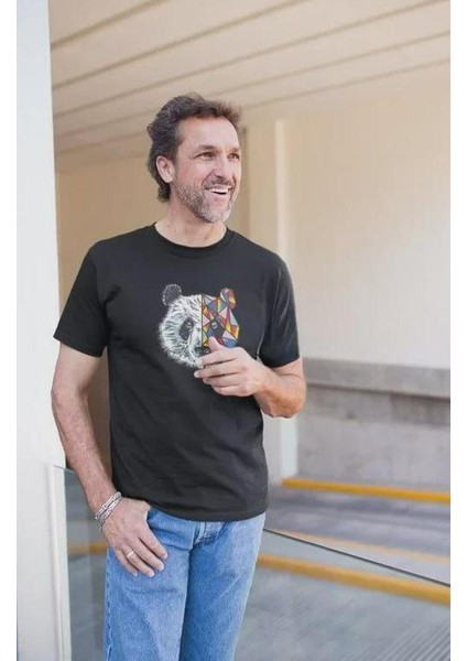 Bisiklet Yaka Baskılı Oversize T-Shirt