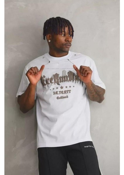 Unisex Oversize Kolye Dahil T-Shirt