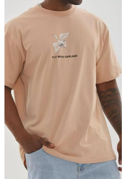 Unisex Baskılı Oversize T-Shirt