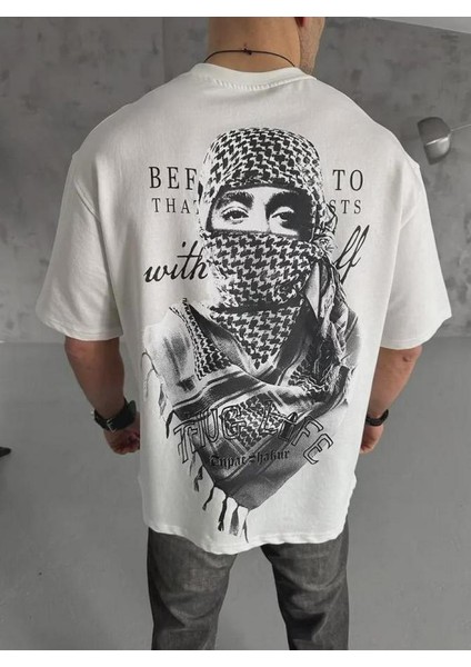 Unisex Baskılı Oversize T-Shirt