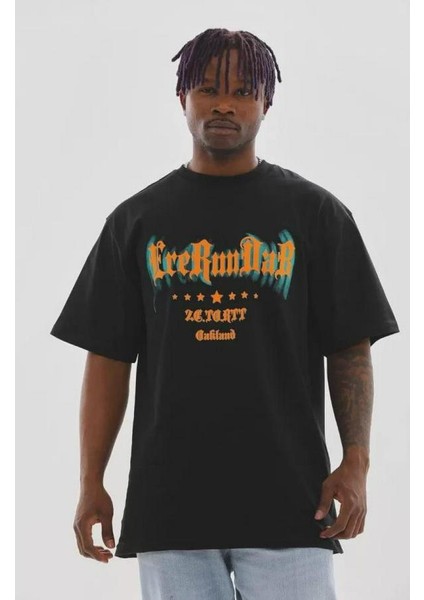Unisex Baskılı Oversize T-Shirt