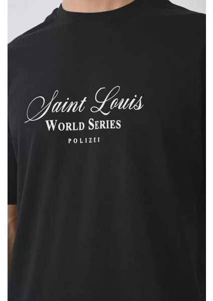 Unisex Bisiklet Yaka Baskılı Oversize T-Shirt fiyatları