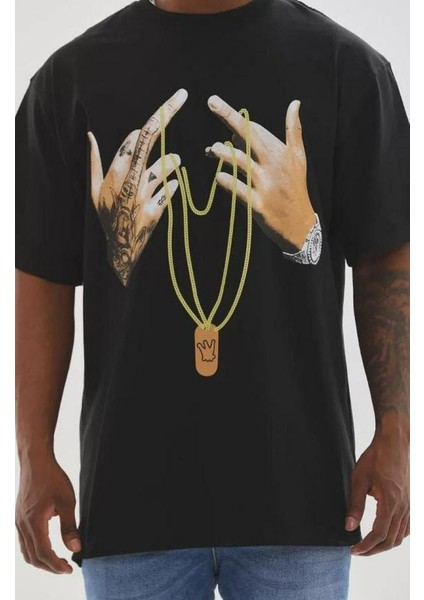 Unisex Baskılı Oversize T-Shirt