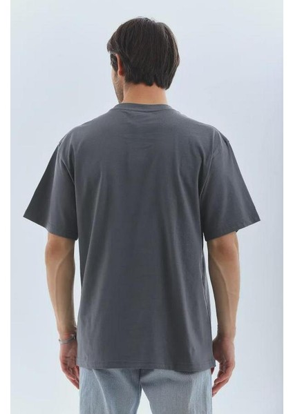 Unisex Oversize Taşlı Bisiklet Yaka T-Shirt fiyatları