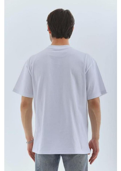 Unisex Oversize Taşlı Bisiklet Yaka T-Shirt fiyatları