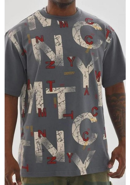 Unisex Baskılı Oversize T-Shirt