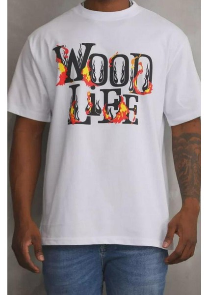 Unisex Baskılı Oversize T-Shirt