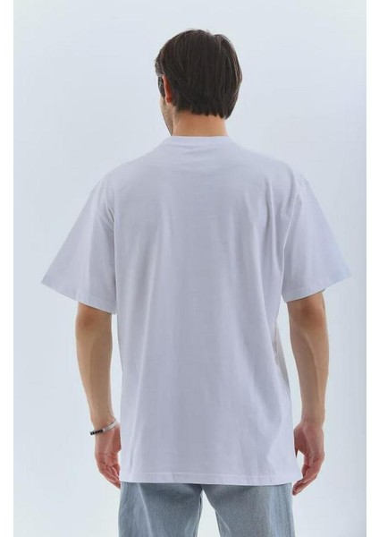 Unisex Oversize Taşlı Bisiklet Yaka T-Shirt fiyatları