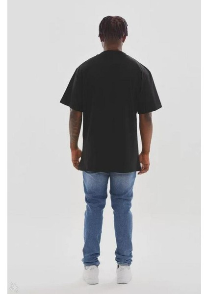 Unisex Kuşgözü Detaylı Baskılı Oversize T-Shirt fiyatları