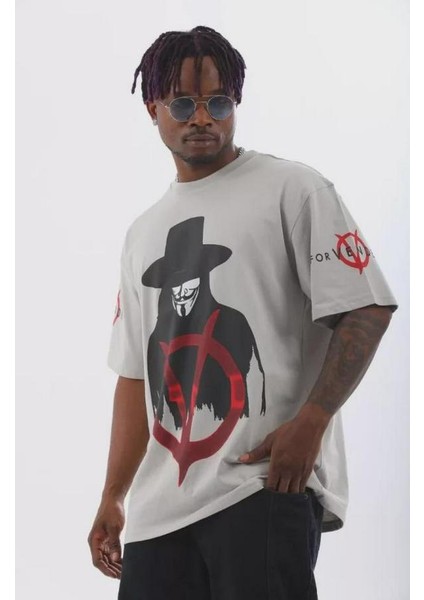 Unisex Oversize Baskılı Bisiklet Yaka T-Shirt modelleri