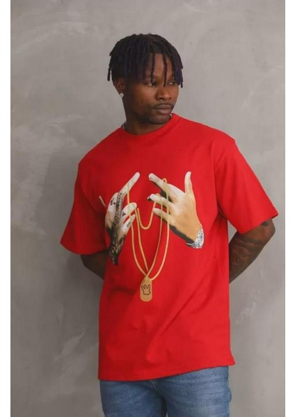 Unisex Baskılı Oversize T-Shirt modelleri