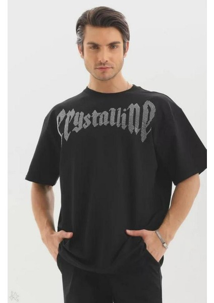 Unisex Oversize Taşlı T-Shirt fiyatları