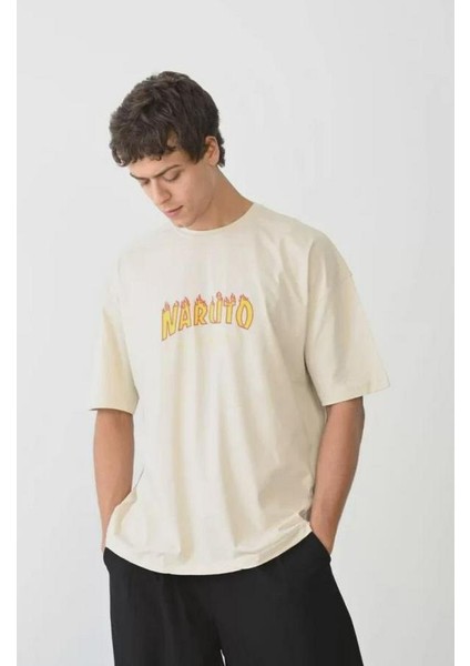 Unisex Bisiklet Yaka Baskılı Oversize T-Shirt fiyatları