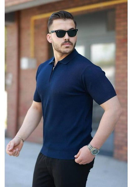 Fermuarlı Yakalı Kısa Kollu Tshirt fiyatları